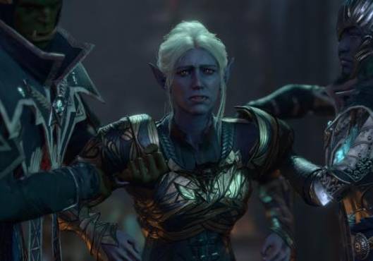 Tras masacrar la Arboleda Esmeralda, Minthara esperará ser rescatada en Torres de Alzaluna.