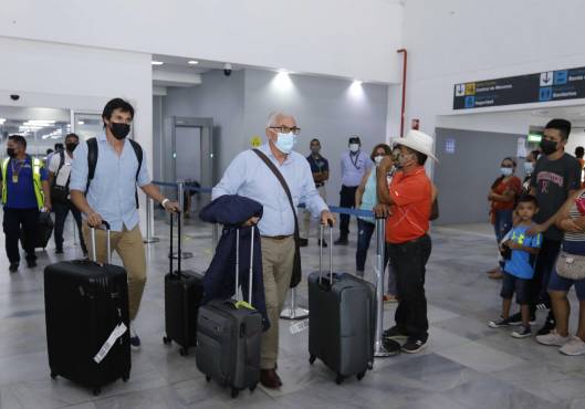 ‘Manolo’ en el momento de su llegada a San Pedro Sula. Foto: Neptalí Romero.