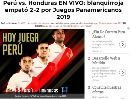 Lo que dice la prensa peruana tras el empate doloroso ante Honduras: 'Un desastre'