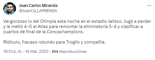 ¡No lo bajan de “fracaso” y “ridículo”! Prensa hondureña carga contra Olimpia tras la eliminación ante Atlas en Concacaf