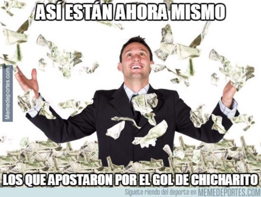 Chicharito Hernández es protagonista de los memes por su gol al Atlético