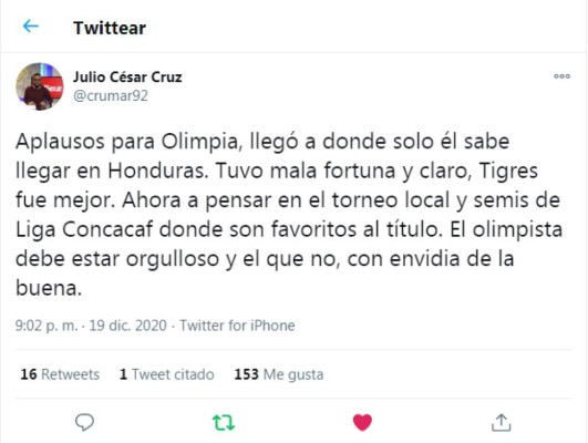 Periodistas mexicanos y hondureños tras el Olimpia-Tigres: 'Los felinos no se despeinaron”