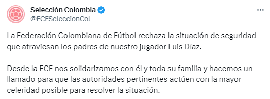 Secuestran a los padres del futbolista colombiano Luis Díaz: revelan cómo los interceptaron, disparos y así va el rescate