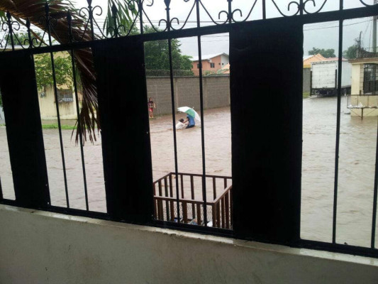 Inundaciones en zona norte de Honduras.