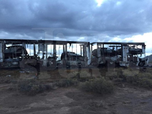 FOTOS: Así fue el incendio que consumió los autos de lujo de Mayweather
