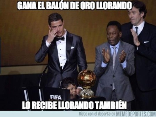 ¡Ni ganando se salva! Los memes ridiculizan a Cristiano Ronaldo tras ganar el Balón de Oro