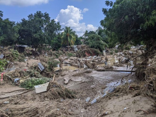 Así se encuentran las colonias de La Lima y Chamelecón tras el huracán Eta
