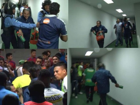 VIDEO: El altercado entre Motagua y Platense en el camerino del Nacional