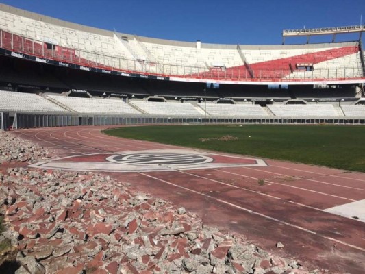 Como nunca lo habías visto: Así luce el estadio Monumental sin césped durante la remodelación