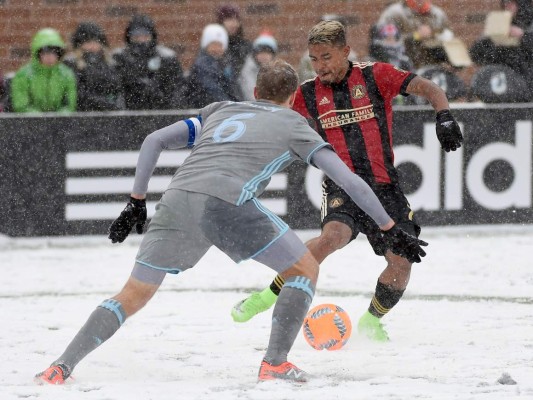 Las fotografías más sorprendentes del Atlanta-Minnesota bajo la nieve en la MLS