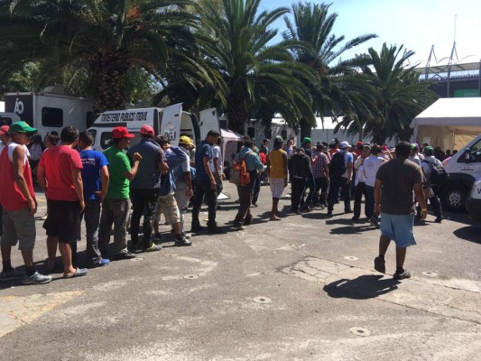 Así luce el estadio mexicano donde los migrantes hondureños han sido albergados