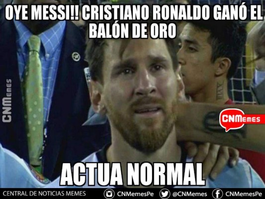 ¡Ni ganando se salva! Los memes ridiculizan a Cristiano Ronaldo tras ganar el Balón de Oro