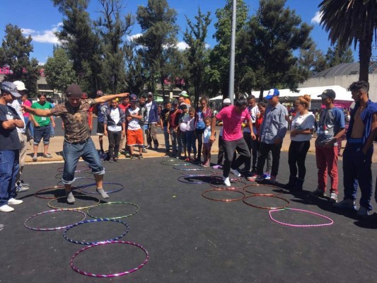 Así luce el estadio mexicano donde los migrantes hondureños han sido albergados