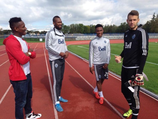 Romell Quioto y su día en las instalaciones del Vancouver Whitecaps