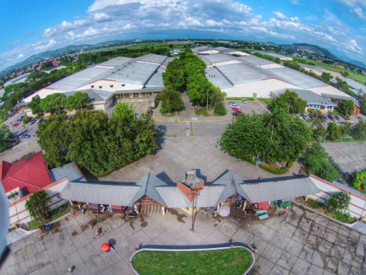 San Pedro Sula vista desde el aire con un drone