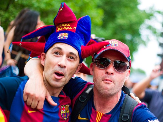 Las mejores fotos de los aficionados del Barcelona en Berlín