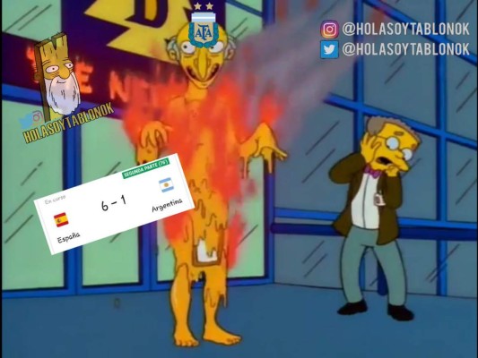 MEMES: Hacen pedazos a Argentina y a Messi tras la goleada recibida ante España