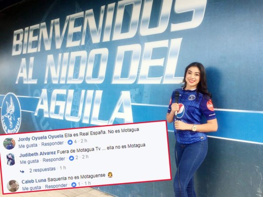 Conductora del programa MotaguaTV es acusada de ser fan del Real España