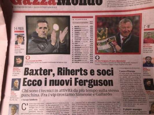 Diego Vázquez, en selecto grupo de técnicos en el mundo destacado por La Gazzetta dello Sport