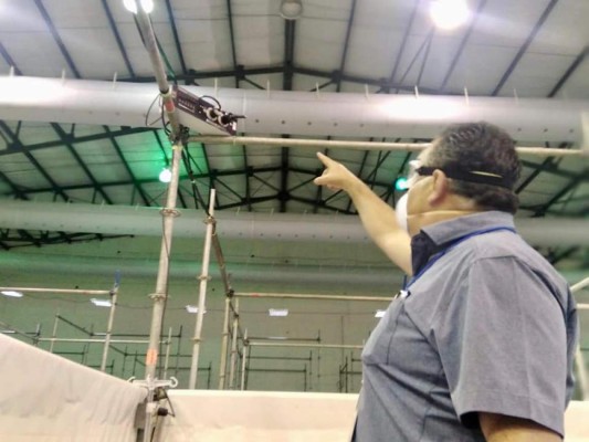 Gimnasio Municipal de San Pedro Sula es equipado para atender pacientes de coronavirus