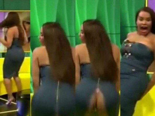 Así es Lateysha Grace, la británica que se le rompió el vestido en programa en vivo
