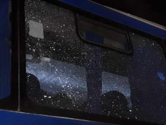 FOTOS: Así quedó el bus del Marathón tras ataque sufrido en Comayagua