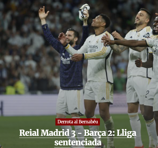 La prensa reacciona luego del triunfo del Real Madrid en el Clásico: “Barcelona alcanza un nuevo nadaplete”