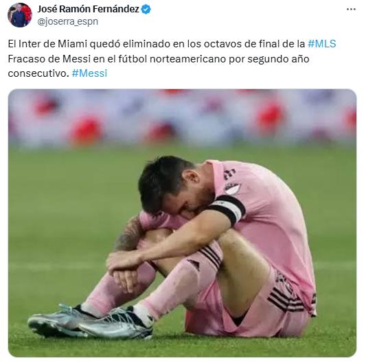 Prensa reacciona por el fracaso del Inter Miami y atacan a Messi: “Las piernas siempre le tiemblan ante la adversidad”