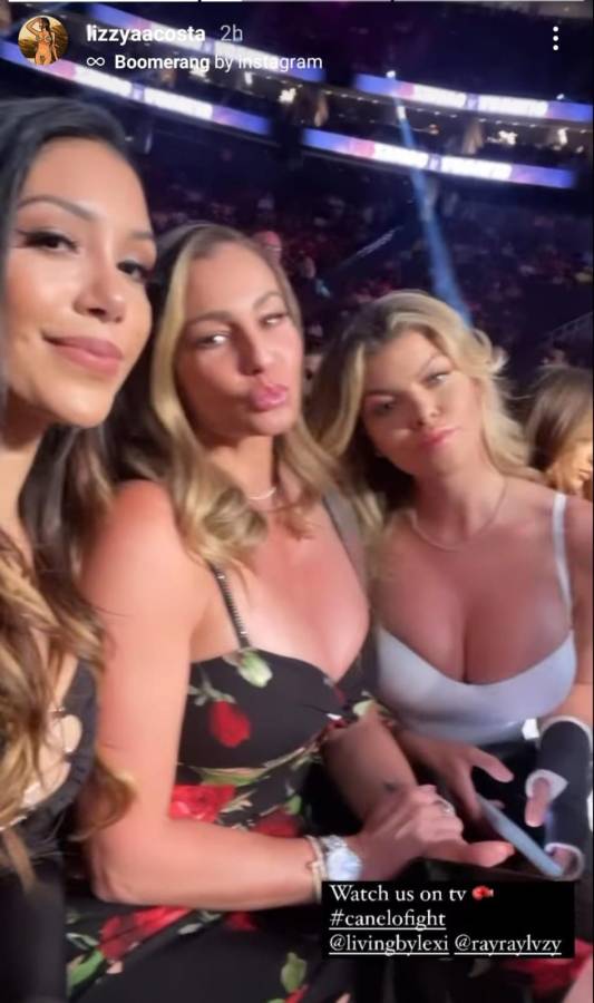 Canelo Álvarez levantó al ruso Bivol en pleno combate y quiénes eran las bellas mujeres que estaban en la segunda fila