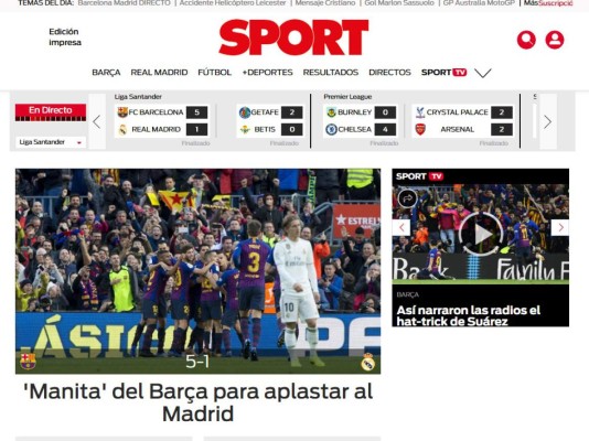 Lo que dice la prensa sobre el Barcelona-Real Madrid: 'A la calle'