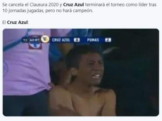Liga MX: Cruz Azul, víctima favorita de los memes tras la cancelación del clausura por el coronavirus&nbsp;&nbsp;&nbsp;