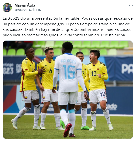 ¡Ya veían la derrota! Periodistas reaccionan por la triste presentación de Honduras en los Juegos Panamericanos 2023