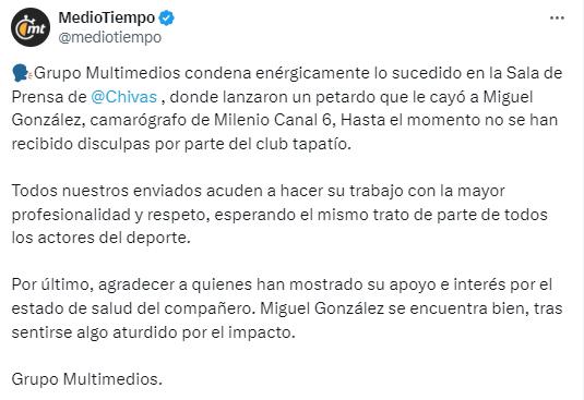 Escándalo en Chivas: un futbolista explotó un petardo en la conferencia y los periodistas abandonaron el lugar