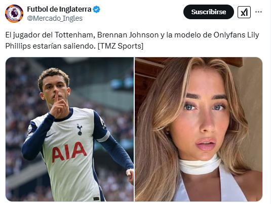 ¿Polémica relación? Lily Phillips habría conquistado el corazón de un jugador de la Premier League