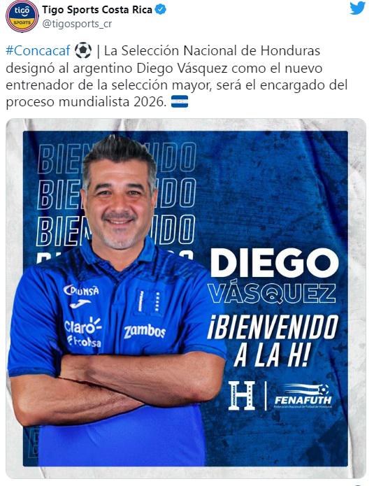 DT con gran experiencia y le desean éxito: Así reaccionó la prensa internacional sobre la llegada de Diego Vázquez a la Selección de Honduras