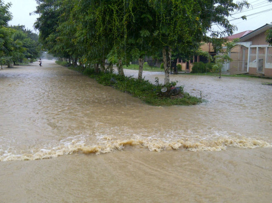 Inundaciones en zona norte de Honduras.