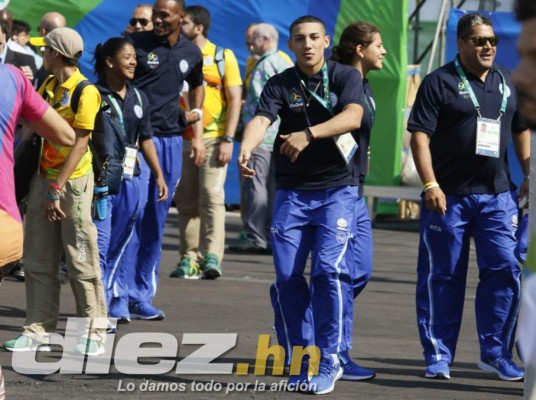 Así fue la bienvenida oficial a la delegación hondureña en Río de Janeiro.