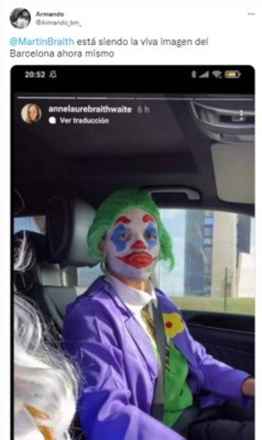 Figura del Barcelona se disfrazó del 'Joker' mientras el club atraviesa una crisis y los memes lo destrozaron