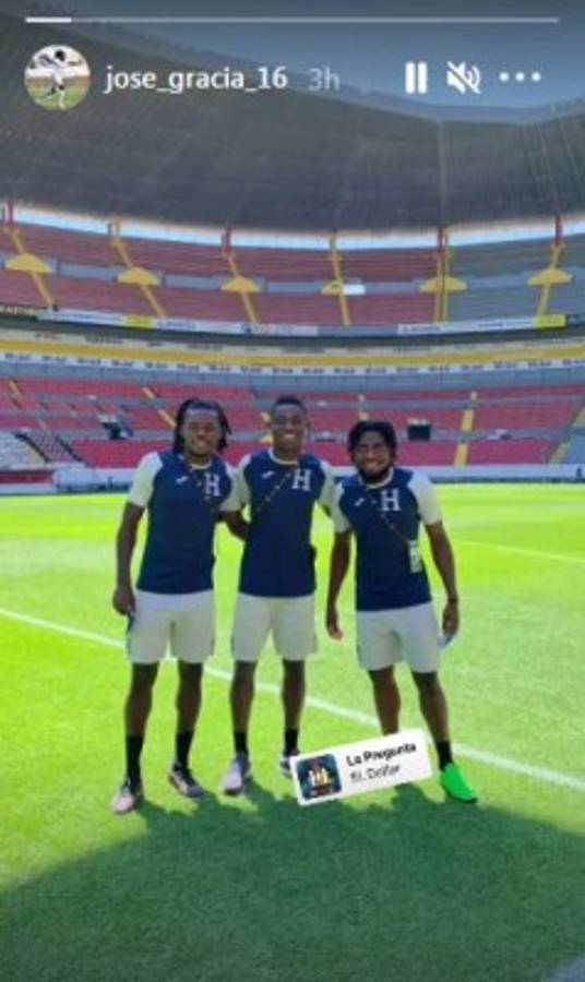 Jugadores Sub-23 de Honduras muestran el lado íntimo del reconocimiento de cancha del estadio Jalisco