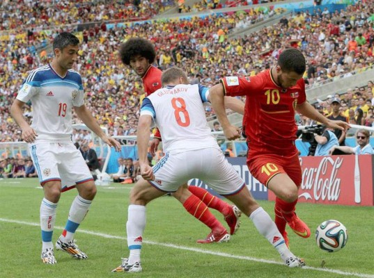 Las mejores imágenes del juego Russia vs Bélgica