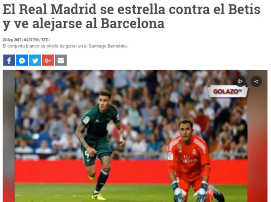 Locura: Así amanecieron las portadas tras la dura derrota del Real Madrid frente al Betis