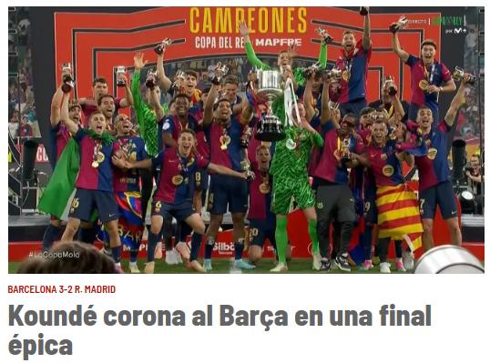 La prensa reacciona por el título del Barcelona tras vencer al Real Madrid: Ni árbitros ni nada, somos los mejores; no dan para el Clásico