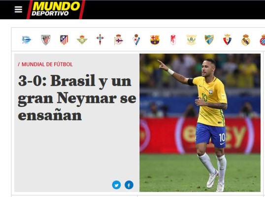 'Catástrofe, humillación', así reacciona la prensa tras goleada de Brasil a Argentina