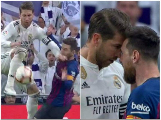En fotos: ¡La rabieta de Messi con Sergio Ramos en el clásico!