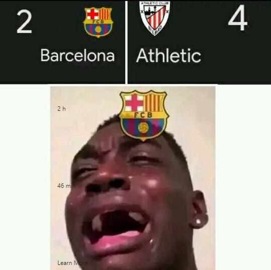 Barcelona y Xavi fueron eliminados en Copa del Rey por el Athletic Bilbao y no se salvan de los memes