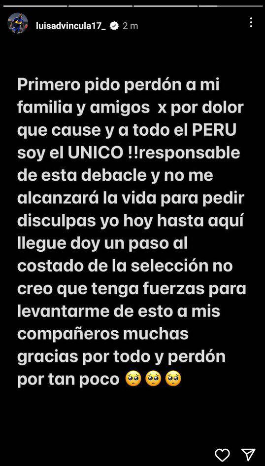 Luis Advíncula pidió perdón y anunció su retiro de la selección peruana tras fallar su penal ante Australia