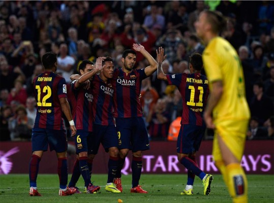 Barcelona aplasta 6-0 al Getafe en el Camp Nou .