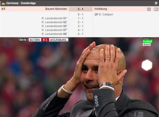 Lewandowski provoca lluvia de memes al anotar cinco goles en nueve minutos