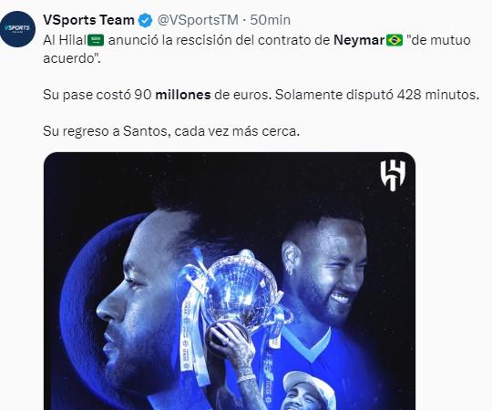 Así reaccionó la prensa internacional a la salida de Neymar del Al Hilal Saudí: “las cifras de una ruina faraónica”