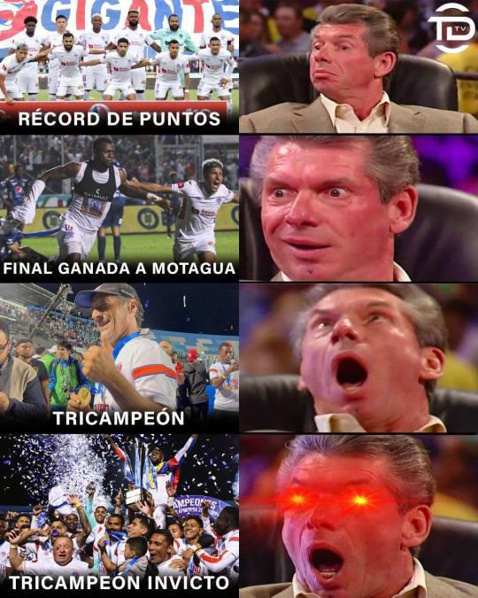 Olimpia quedó campeón invicto y los memes destrozan al Motagua de Diego Vázquez